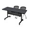 Kobe Rectangle FlipTop Table, 60" W, 29" H, Laminate Top, Gray MKFTM6030GY23BK - alternate 1